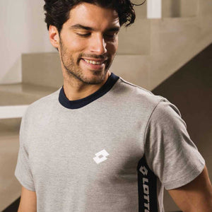 Pigiama uomo estivo Lotto lp5025 sportivo corto in cotone grigio