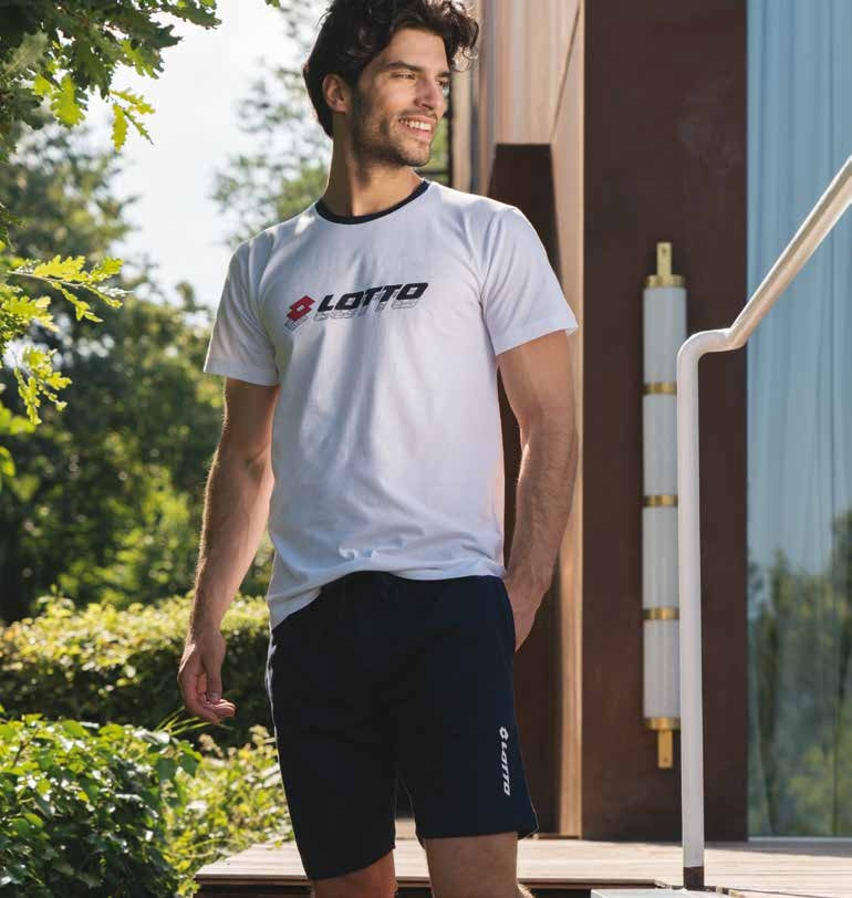 Pigiama uomo sportivo Lotto lp5035 in cotone estivo