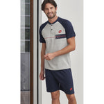 Pigiama uomo Lotto LP5076 cotone grigio melange
