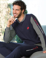 Pigiama uomo Lotto LP6037 caldo cotone blu