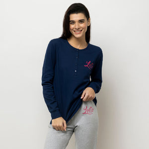 Pigiama donna Lotto LP6082 sportivo caldo cotone