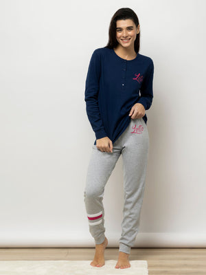 Pigiama donna Lotto LP6082 sportivo caldo cotone