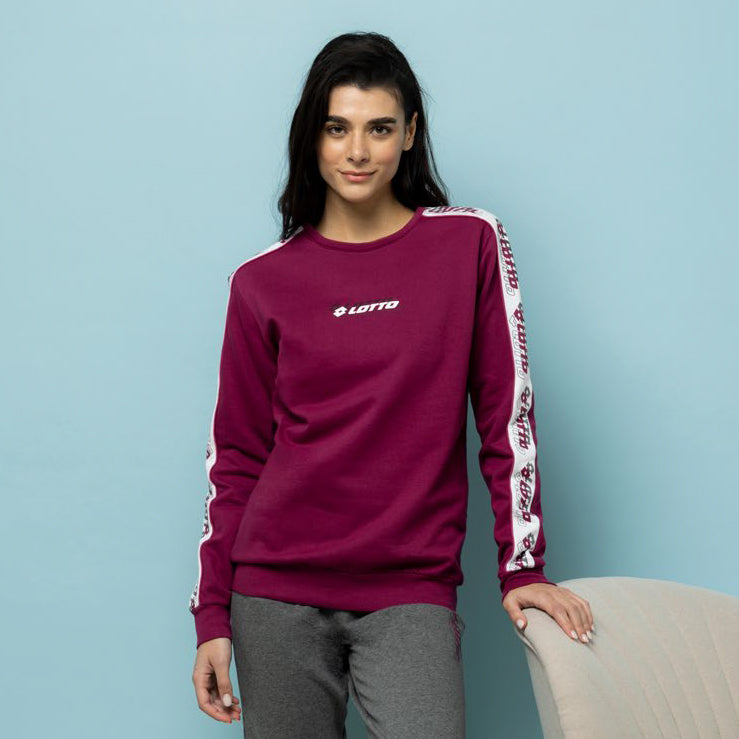 Pigiama donna cotone felpato Lotto LP6089 sportivo
