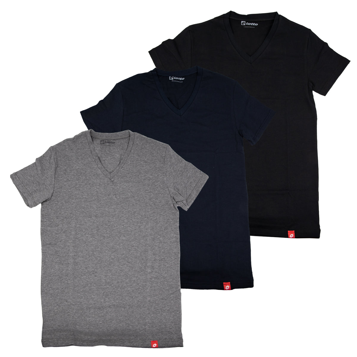 Maglia uomo Lotto LT1001 mezza manica scollo a V 3 pz