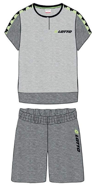 Pigiama donna Lotto LP2043 corto cotone grigio melange