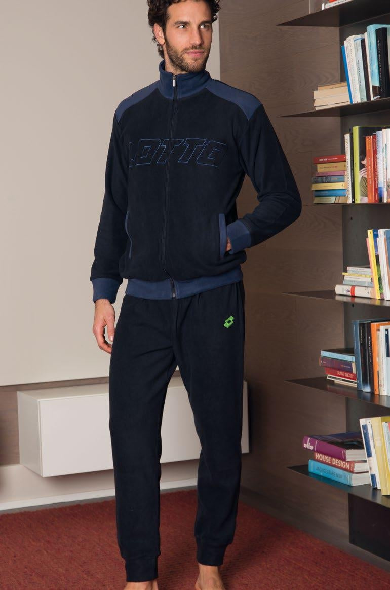 Pigiama uomo Lotto LA6021 in pile blu