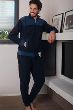 Pigiama uomo Lotto LA6022 in pile blu