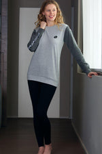 Pigiama donna Lotto LP1022 caldo cotone grigio melange