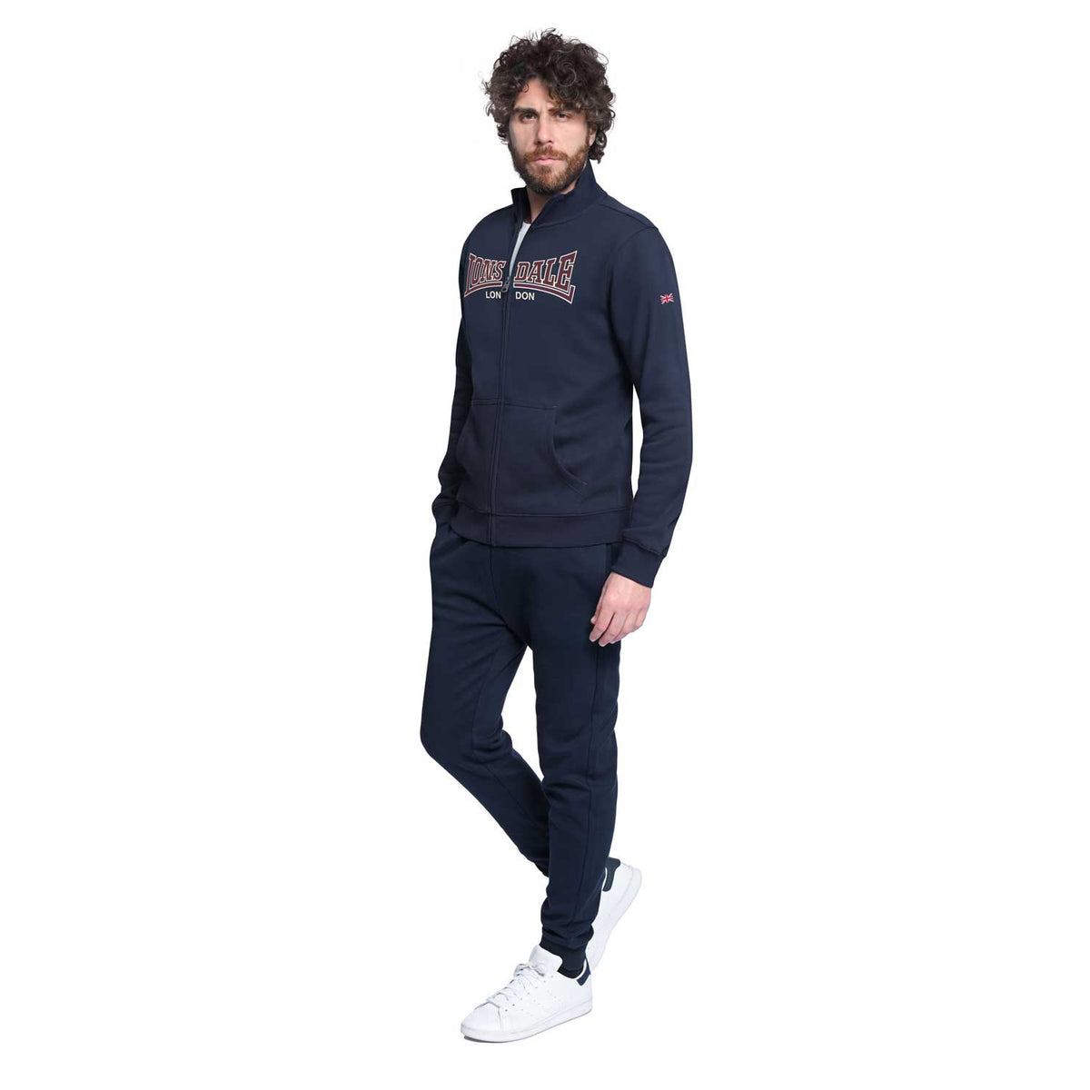 Tuta uomo full zip cotone garzato Lonsdale LOUAI25168