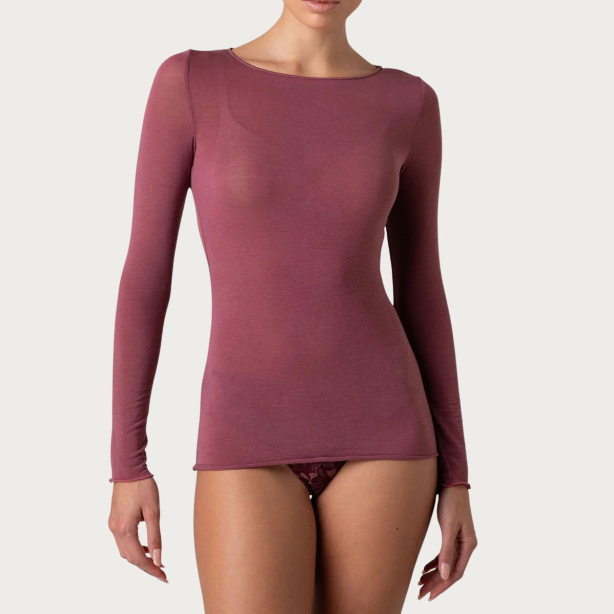 Maglia scollo a barchetta in modal e cashmere Lovable L0DVC