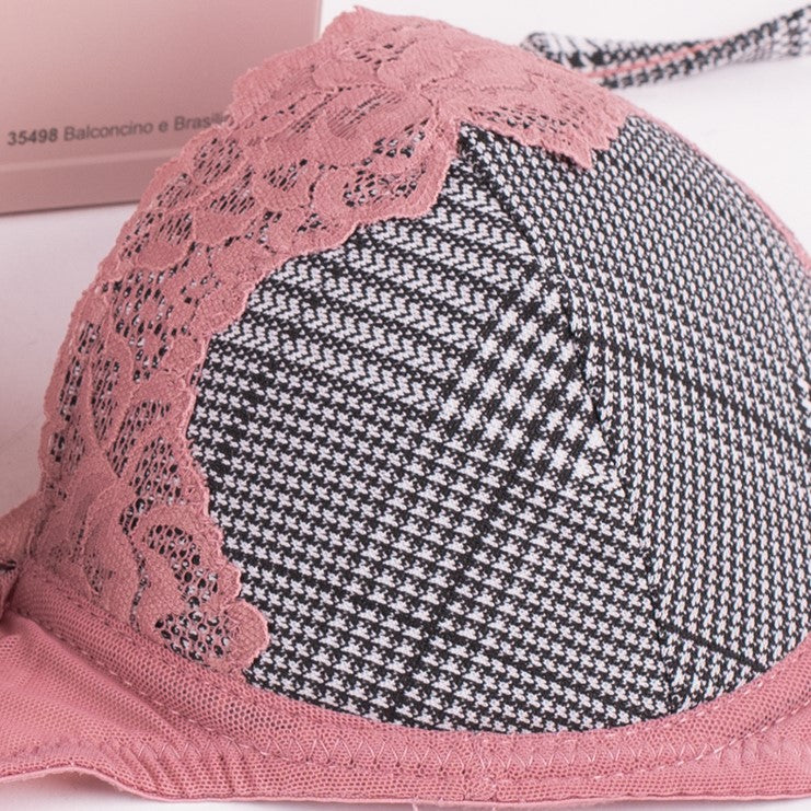 Coordinato completino intimo sexy Love and bra balconcino e brasiliana 35498 rosa