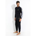 Pigiama uomo a serafino cotone leggero nero Lotto LP1052