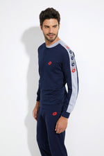 Pigiama uomo Lotto sportivo cotone leggero LP1052 blu