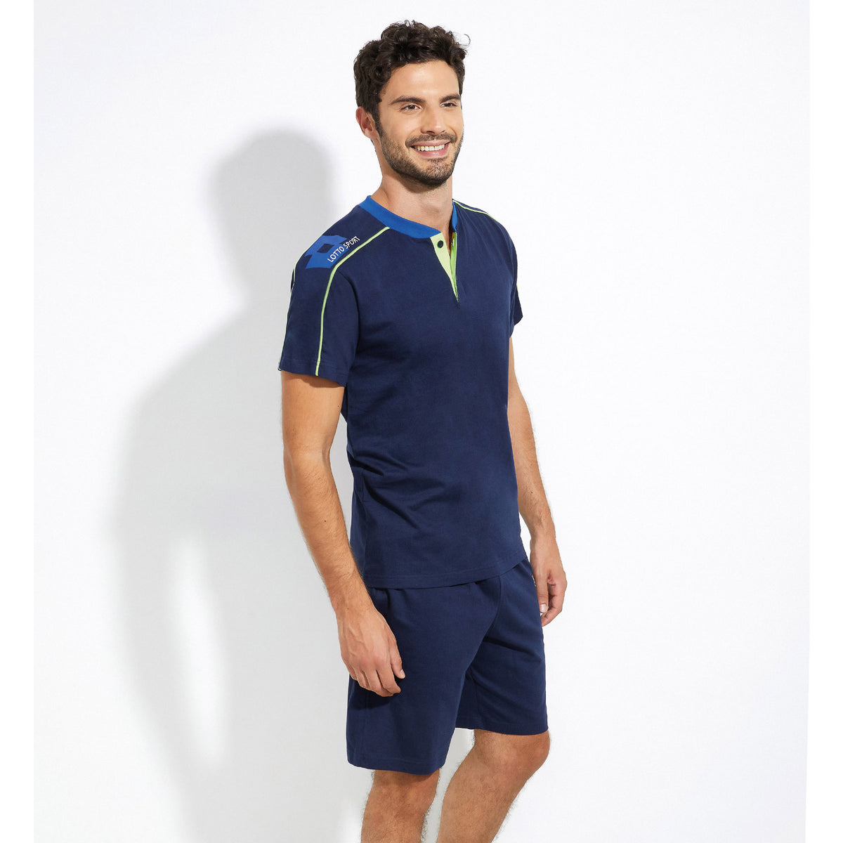 Pigiama uomo corto estivo blu Lotto LP1055