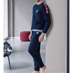 Pigiama uomo taglie conformate calibrato uomo Lotto 4064 blu