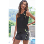 Pigiama donna Lotto LP2050 corto spalla larga cotone nero