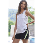 Pigiama donna Lotto LP2050 corto spalla larga cotone bianco