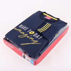 Pigiama bambina ragazza Lotto LP2062 caldo cotone denim