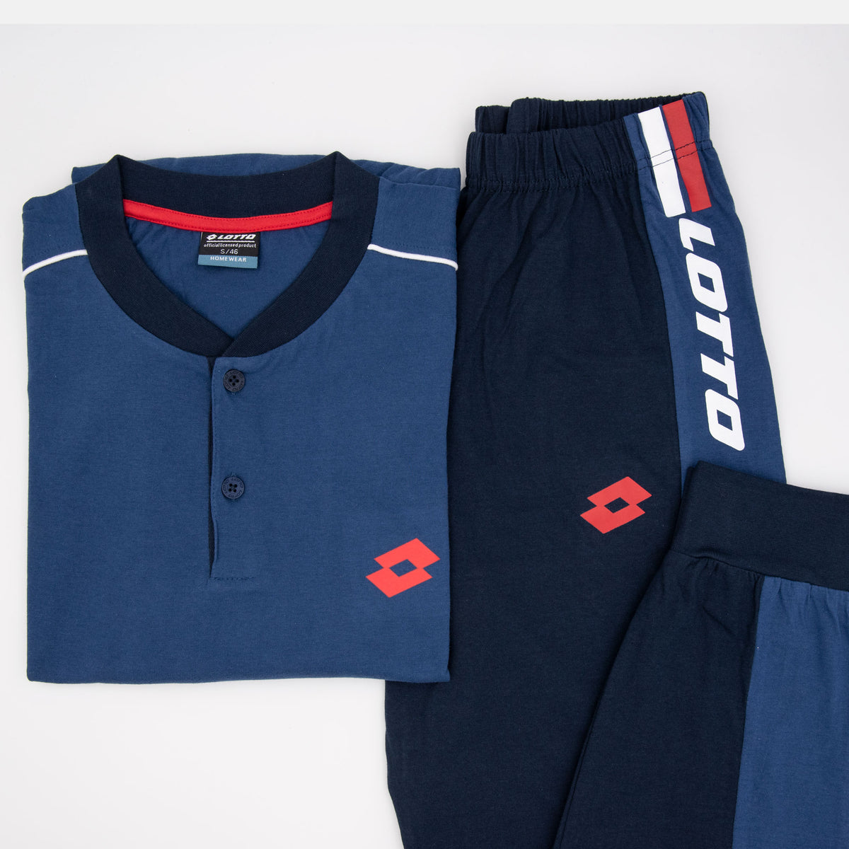 Pigiama uomo Lotto LP4053 cotone jeans manica lunga