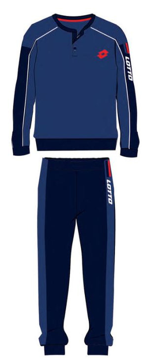 Pigiama uomo Lotto LP4053 cotone jeans manica lunga