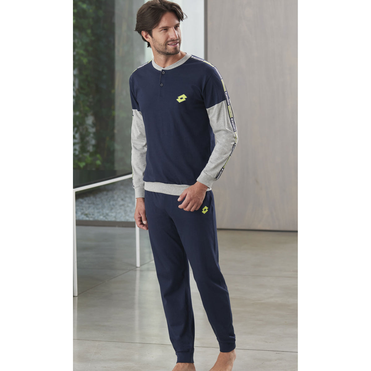 Pigiama uomo Lotto LP4054 cotone blu