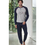 Pigiama uomo Lotto LP4056 cotone grigio melange
