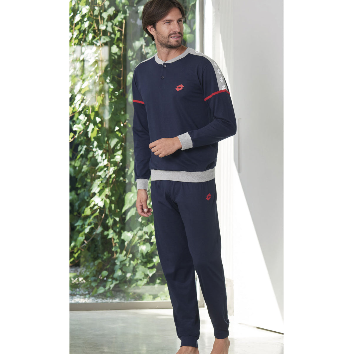 Pigiama uomo Lotto LP4058 cotone blu