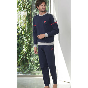 Pigiama uomo Lotto LP4058 cotone blu