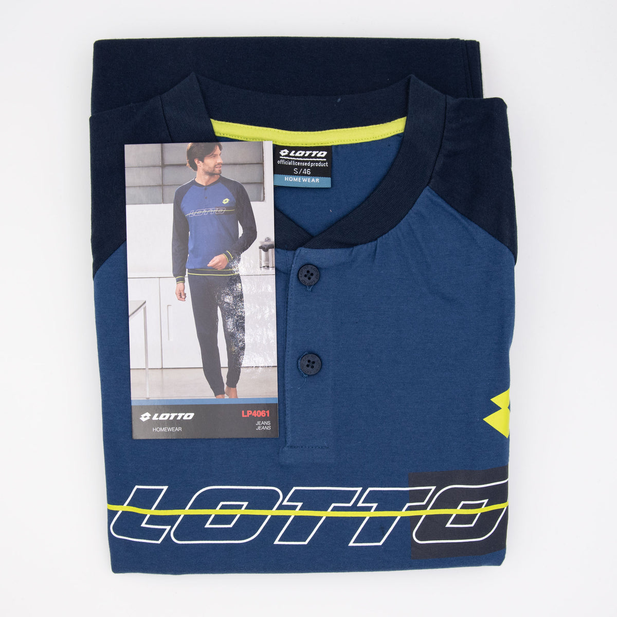 Pigiama uomo Lotto LP4061 lungo cotone jeans