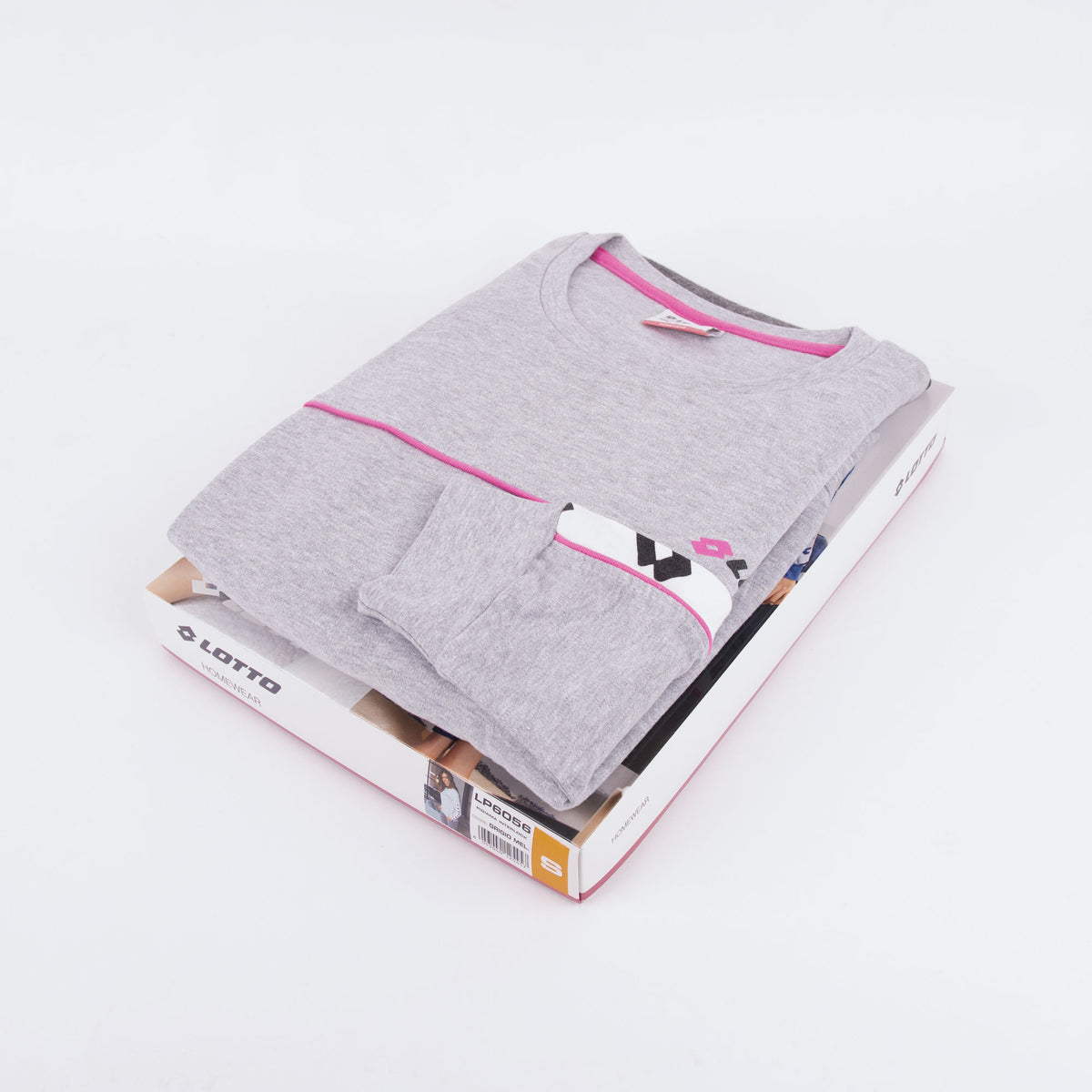 Pigiama donna Lotto LP6056 caldo cotone grigio melange
