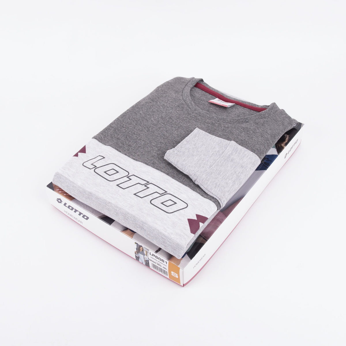 Pigiama donna Lotto LP6061 caldo cotone grigio medio melange