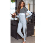 Pigiama donna Lotto LP6061 caldo cotone grigio medio melange