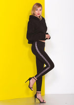 Leggings moda Rossoporpora lr270f banda leoparadata