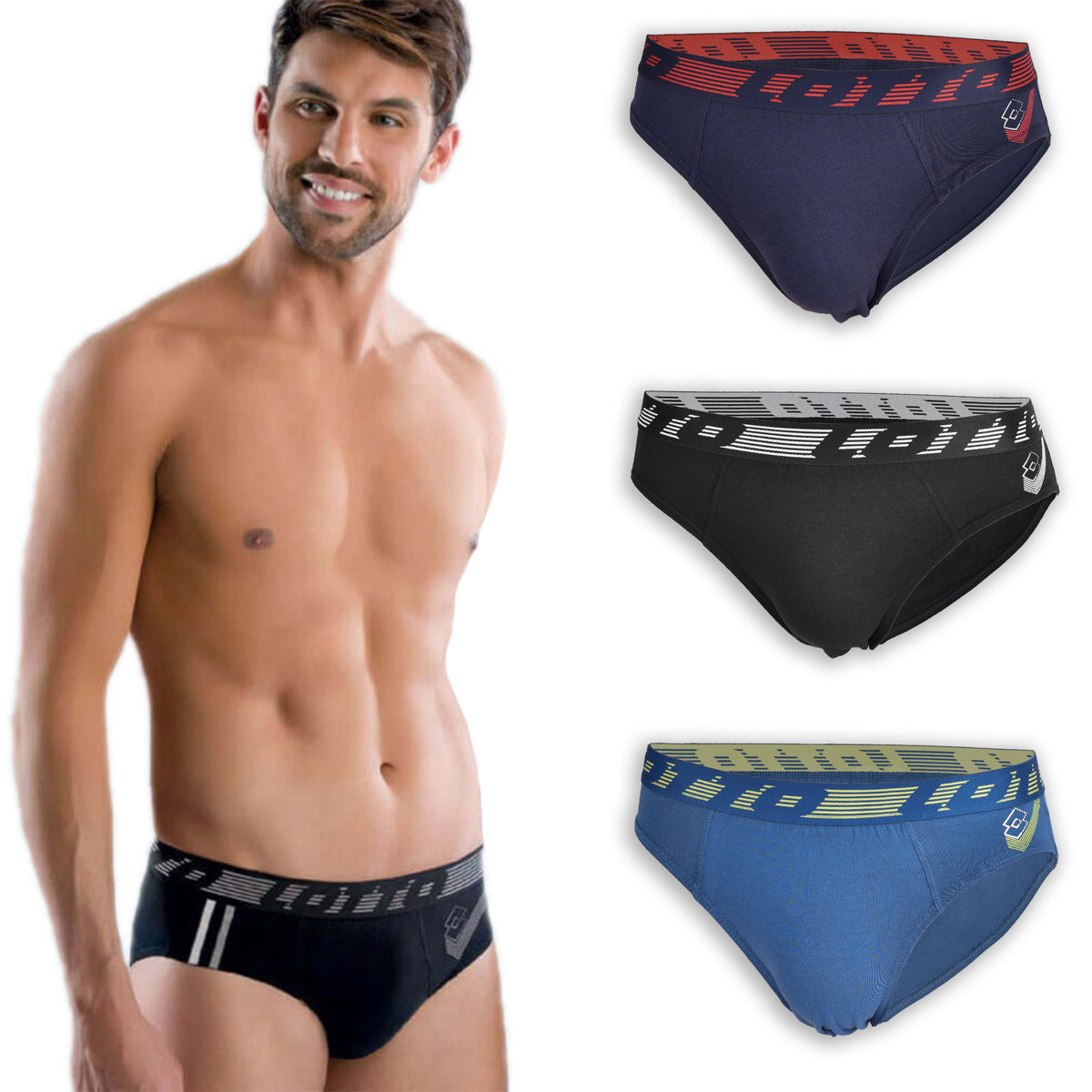 Slip uomo lotto LS1277 cotone elasticizzato 3 pz.