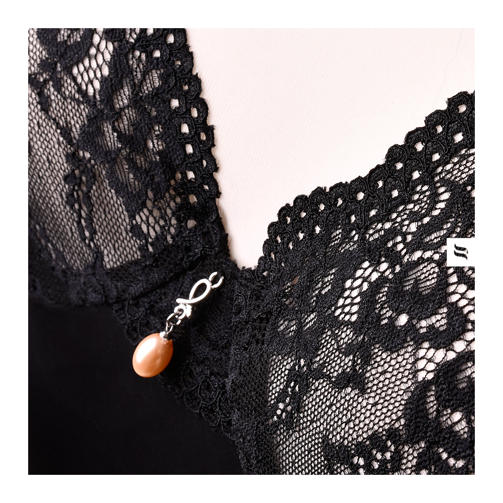 Sexy body Obsessive luvae teddy nero con ferretto pizzo