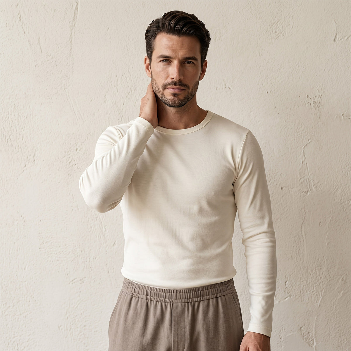 Maglia uomo Irge IRL3 cotone lana maniche lunghe 3 pezzi