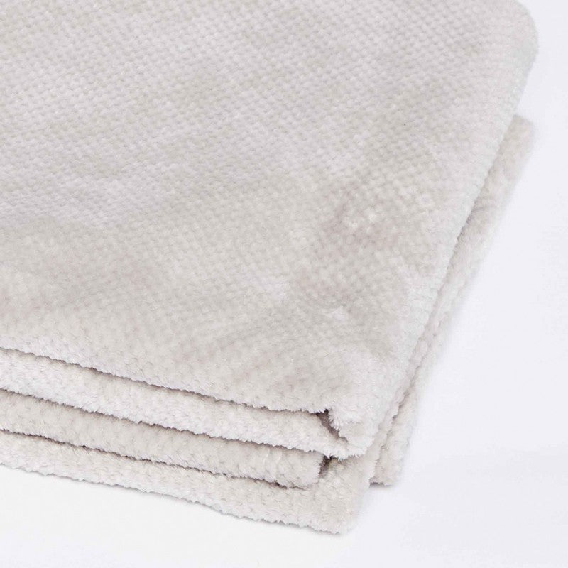 Plaid coperta Gisela 5/0047 grigio pile sherpa caldo sottile 145*200 cm