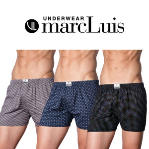 Boxer da uomo in maglina cotone Marc Luis 324 fantasia scuri taglia conformata