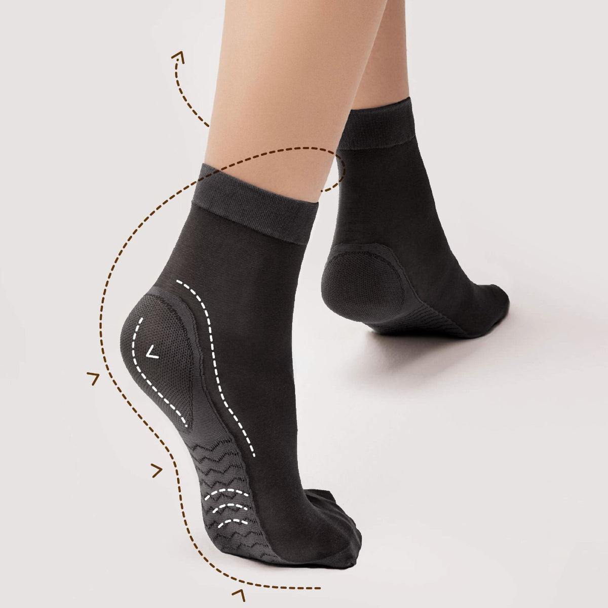 Calzino corto Fiore Massage Socks 40 den effetto massaggio