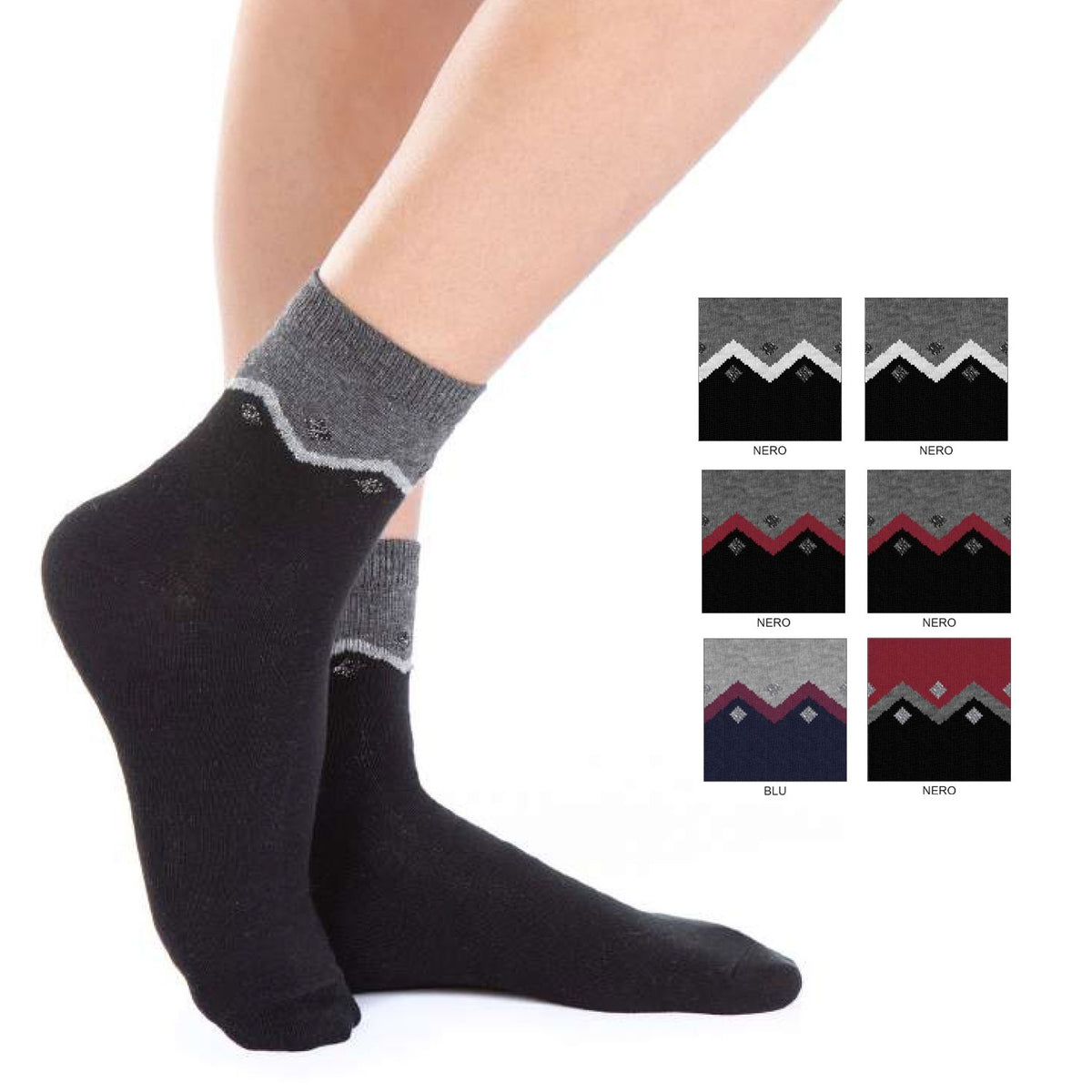 Calze corte donna invernali Meritex 3554 bamboo 6 paia