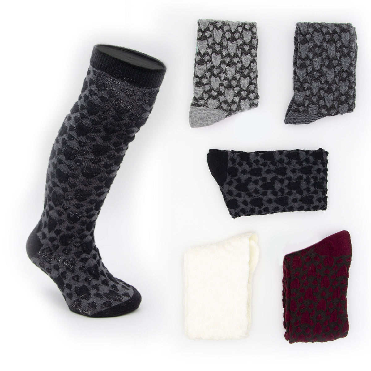 Calze lunghe bimba invernali Meritex 4576 fantasia caldo cotone 6 paia