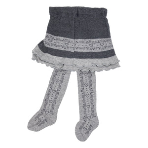 Collant con gonna neonata Meritex 0201 caldo cotone a fantasia