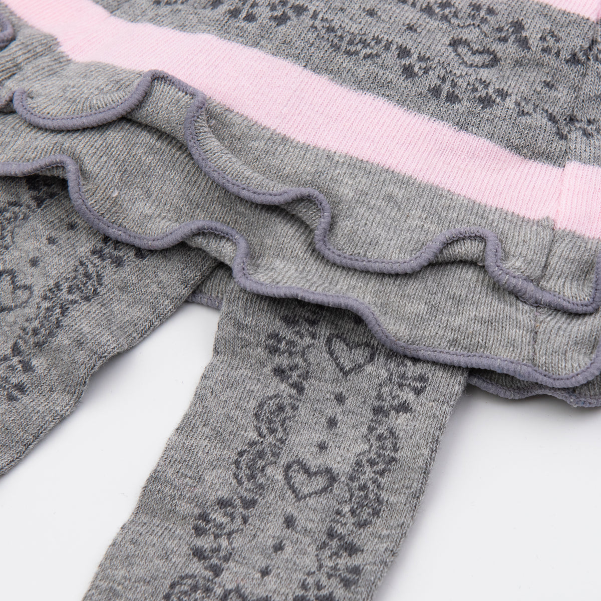 Collant con gonna neonata Meritex 0201 caldo cotone a fantasia