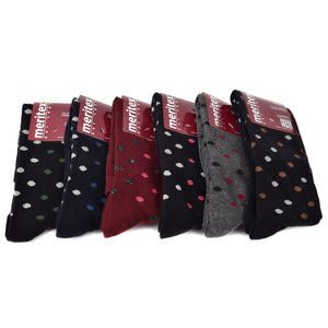 Calze lunghe gambaletto caldo cotone Meritex 6579 B 6 paia