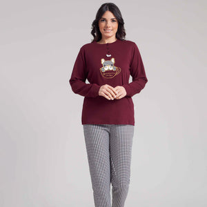 Pigiama donna in caldo cotone cane pie de poul Irge MI1919