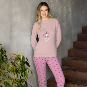 Pigiama donna con tigrotto caldo cotone Irge MII2419