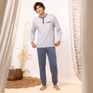 Pigiama Uomo 100% cotone fantasia palline Irge MIL2249