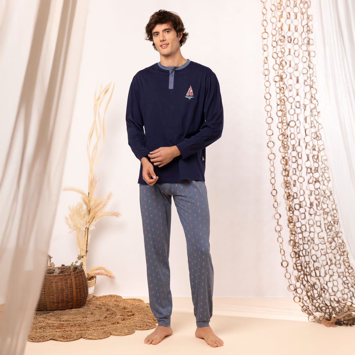 Pigiama Uomo 100% cotone con barchette Irge MIL2250