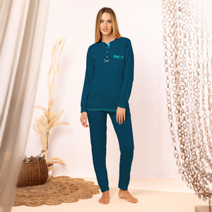 Pigiama Donna a pois in 100% cotone Irge MIL2330