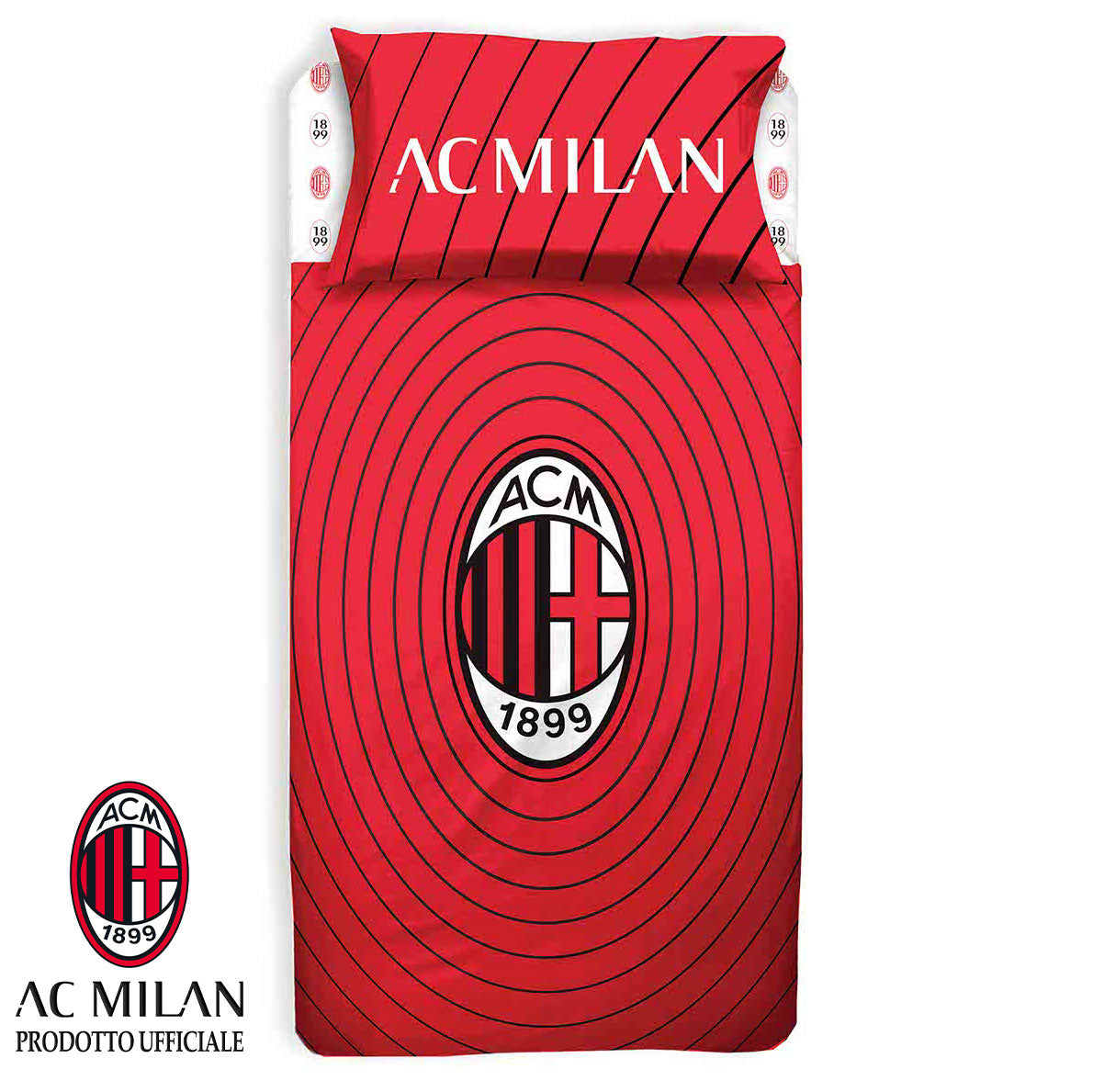 Completo letto Milan Ufficiale 100% cotone